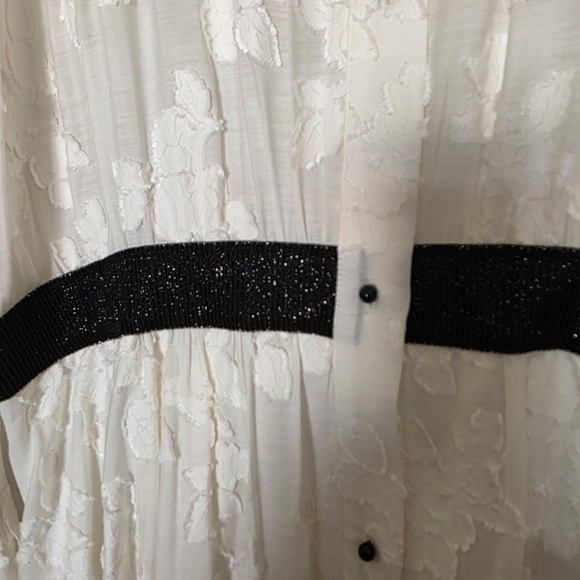 St John Collection XL Floral Shirtdress Fil Coupe Chalk NWT - Picture 8 of 15